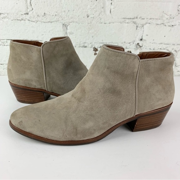 Sam Edelman Petty Grey Suede Booties 9.5 - Picture 1 of 13